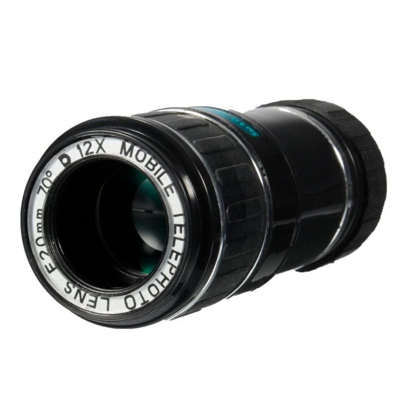 Universal 12X Zoom Optical Clip Telephoto Telescope Camera Lens For Mobile Phone Lens Camera Zoom