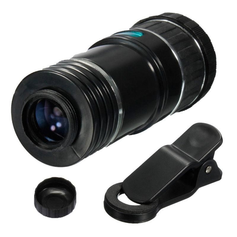 Universal 12X Zoom Optical Clip Telephoto Telescope Camera Lens For Mobile Phone Lens Camera Zoom