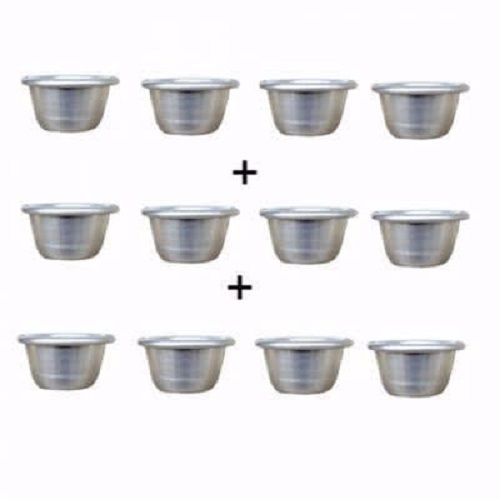 Aluminum Moi-Moi Plate - A Pack Of 12 Plates + Cover