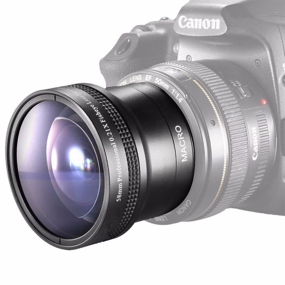 58mm AF 0.21X Wide Angle + Fish-eye Lens for Canon Nikon Sony Pentax Olympus Camera