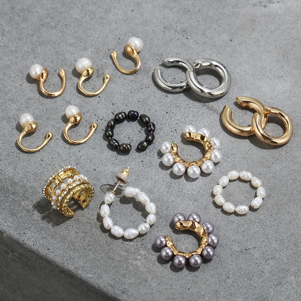 1/2/5PCS 9Styles Pearl Zircon CZ Ear Cuff Fake Conch Piercing No Piercing Cuff Women Earring Accessories Jewelry Fashion Gift