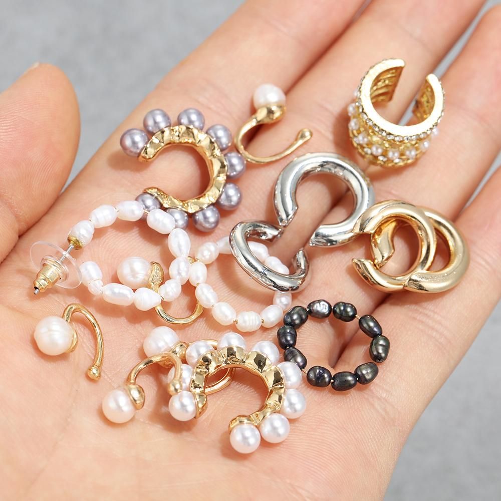 1/2/5PCS 9Styles Pearl Zircon CZ Ear Cuff Fake Conch Piercing No Piercing Cuff Women Earring Accessories Jewelry Fashion Gift