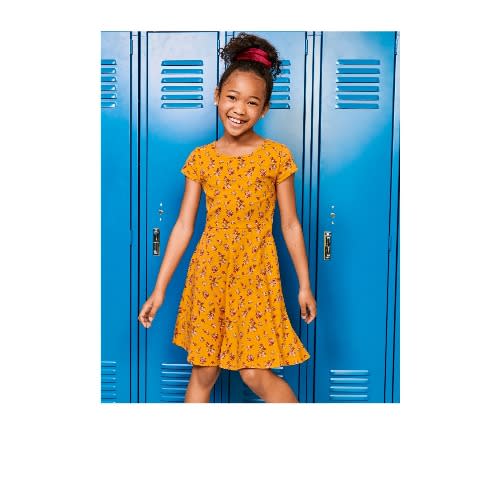 Girls Skaters Floral Knit Dress