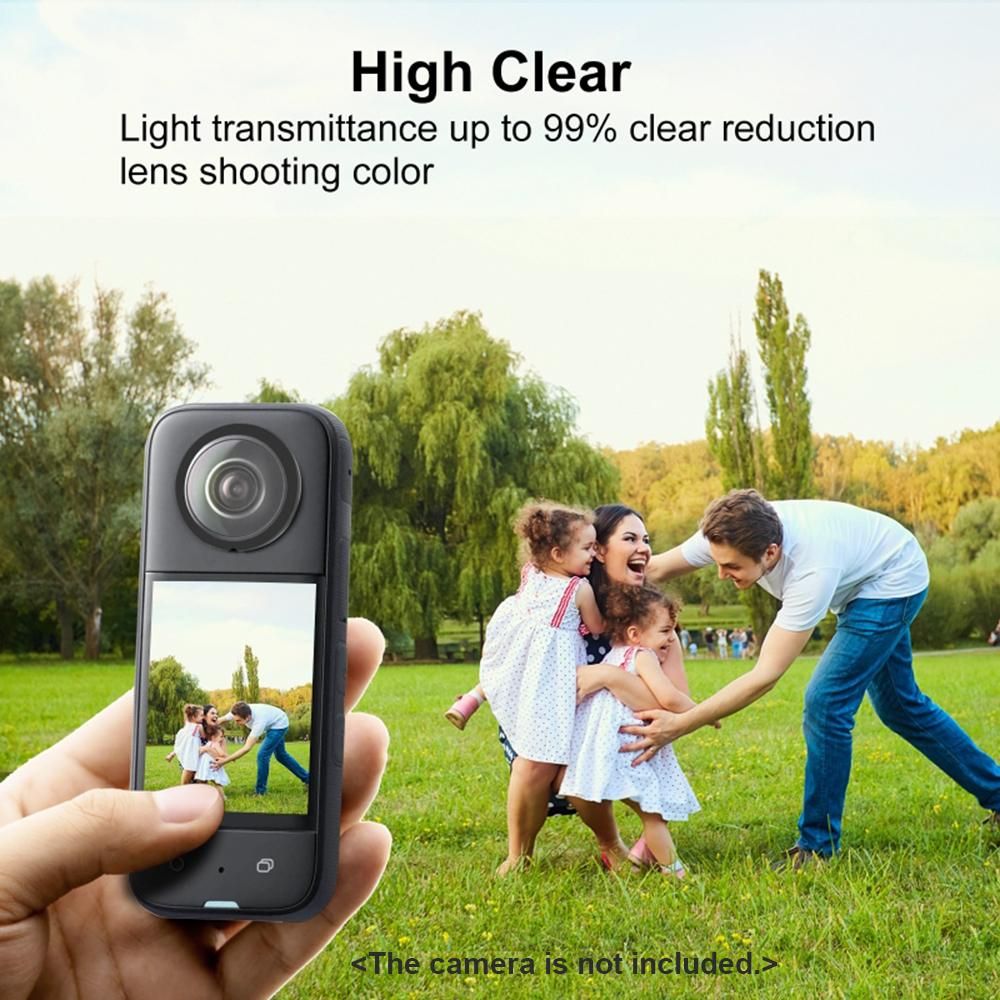 2pcs Panoramic Camera Lens Guards Lens Protective Cover Lens Protector Compatible with Insta360 X3 Camera