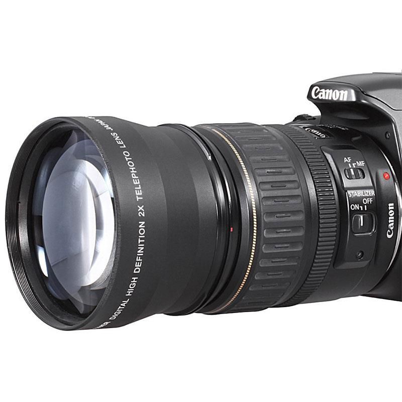 Magnification Telephoto Tele Lens, Professional 52mm 2x  for NIKON CANON PENTAX SONY etc DSLR Camera LENS