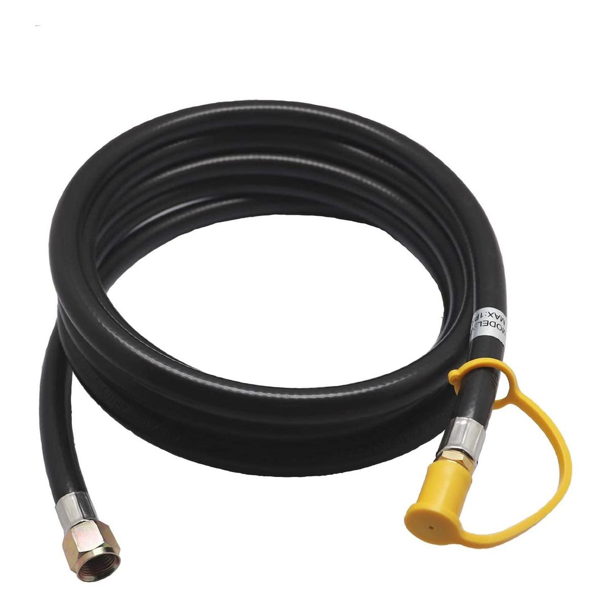 18Ft Low Pressure Propane Quick Connect Hose 3/8 Inch SAE Female Flare Fitting & Male Full Flow Plug for RVs