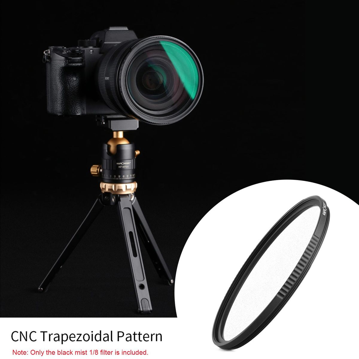 K&F CONCEPT Soft Focus Filter Diffusion Filter Lens Black Mist 1/8 with Waterproof Scratch-resistant for Camera Lens 82mm Diameter