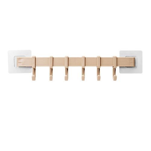 Kitchen. Bathroom Organizing Wall Hanger With 6 Hooks Decoration
