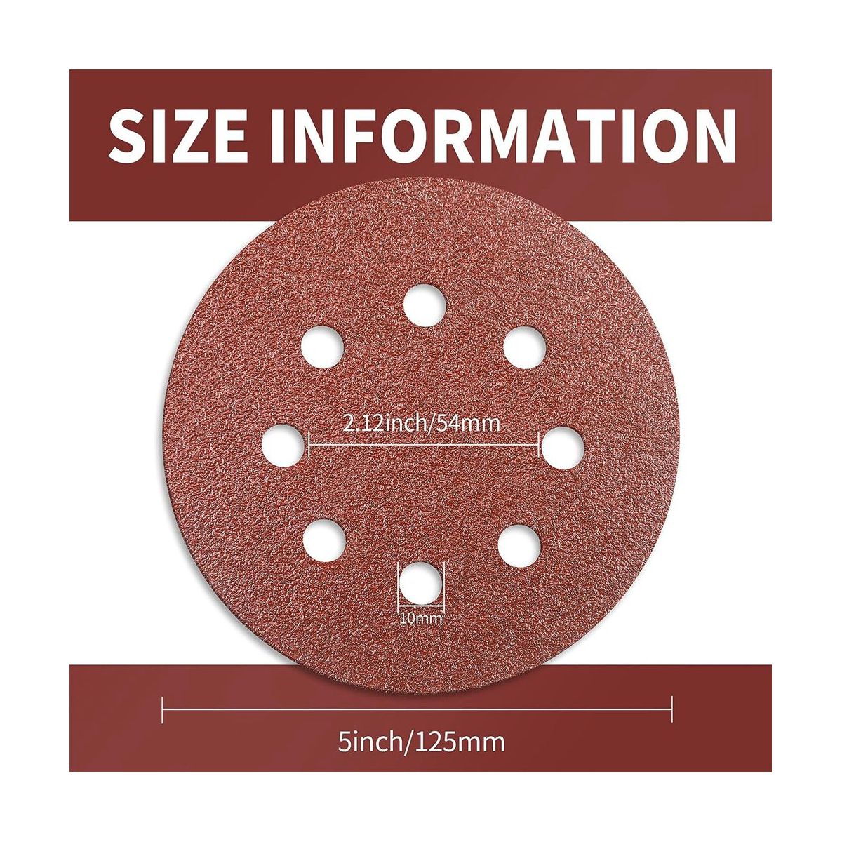 150PCS 5In Sanding Discs 8 Hole Hook and Loop Sanding Discs 40-600 Grit Sandpaper Assortment for Random Orbital Sander