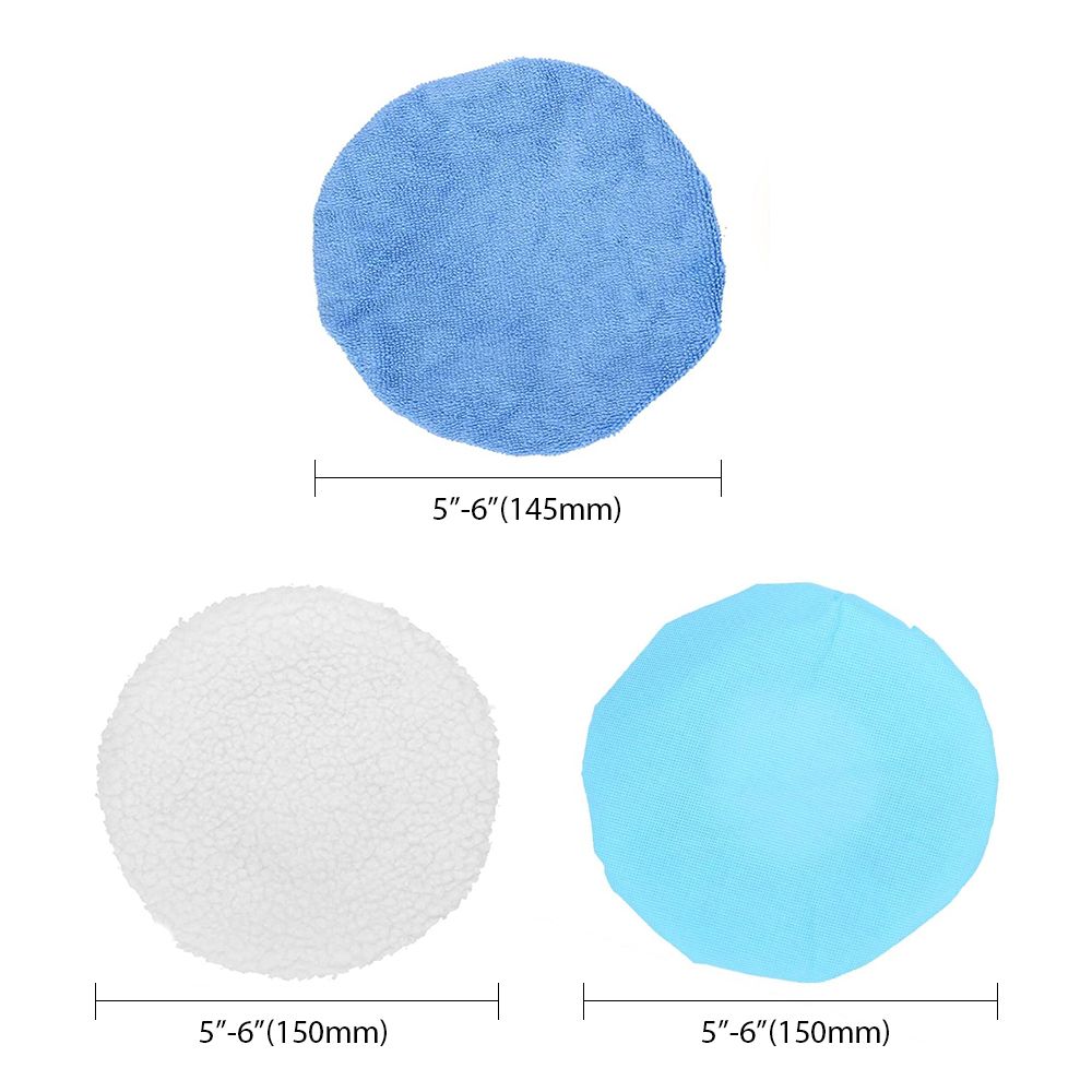 20pcs 5-6 Inch Buffer Bonnets Waxers Bonnet Set 12