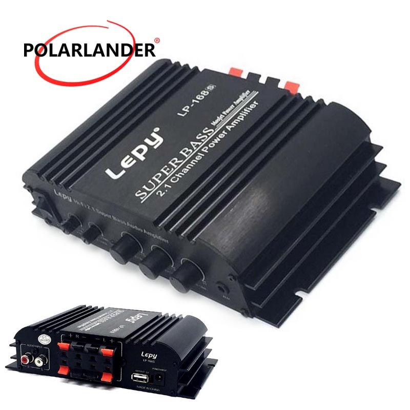 Lepy LP-168S 12V Power Subwoofer 2.1 Channel Auto Audio Car