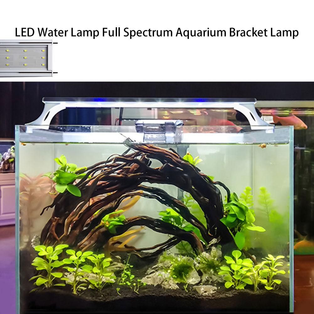 8W Aquarium LED Light Water Lamp Full Spectrum Bracket Lamp For Fish Tank Lighting AC220V EU Plug