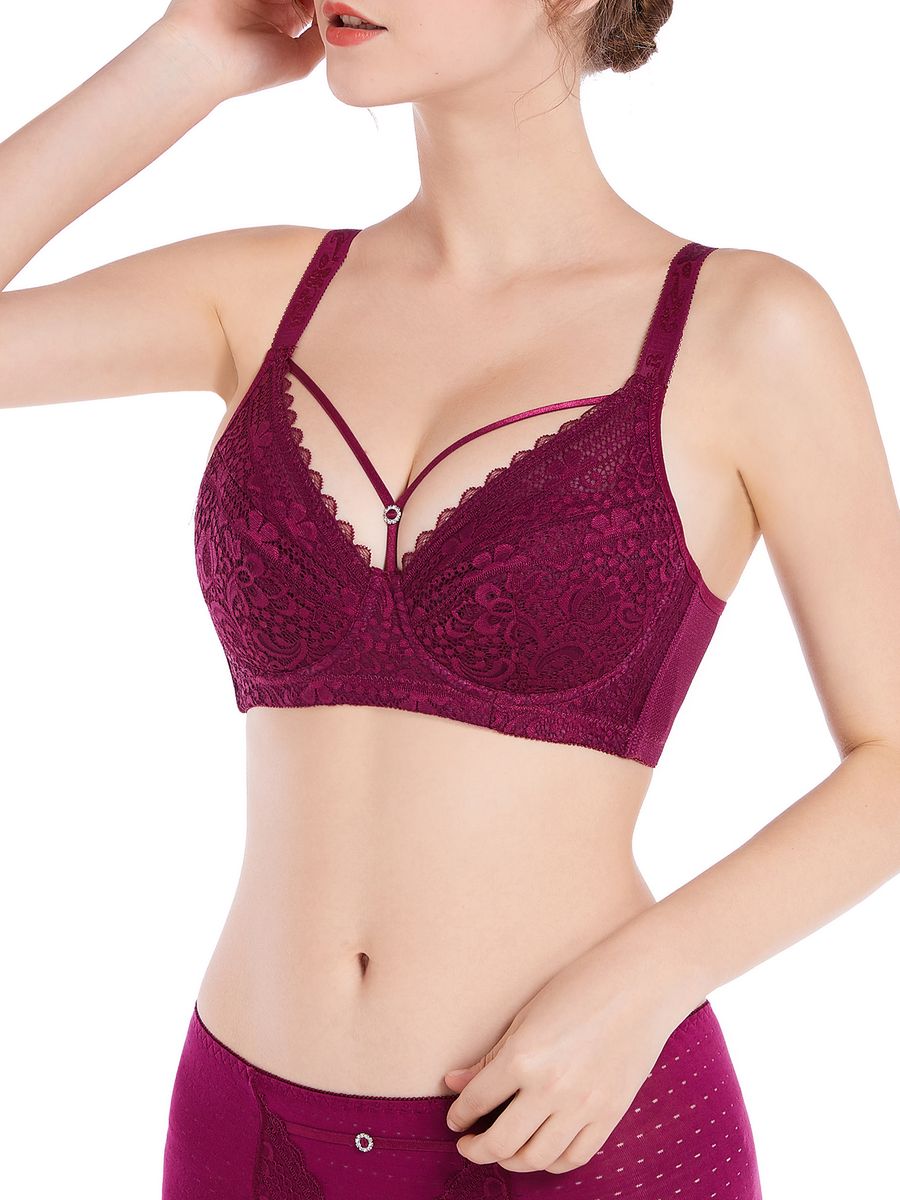 Women Plus Size Bra Lace Thin Padded With Underwire Bras