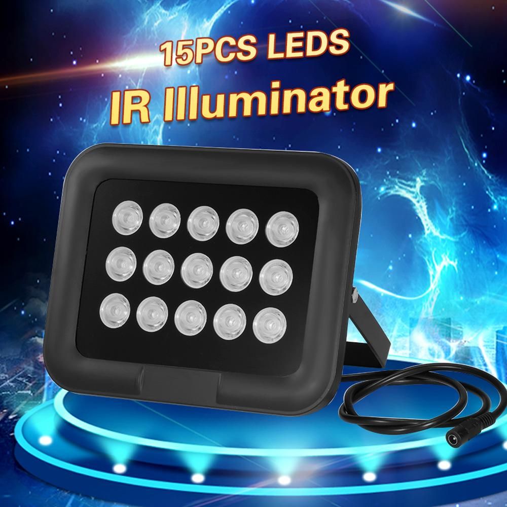 Infrared Illuminator 15pcs Array IR LEDS IR Illuminator Night Vision Wide Angle Long Range Outdoor Waterproof for CCTV Security Camera