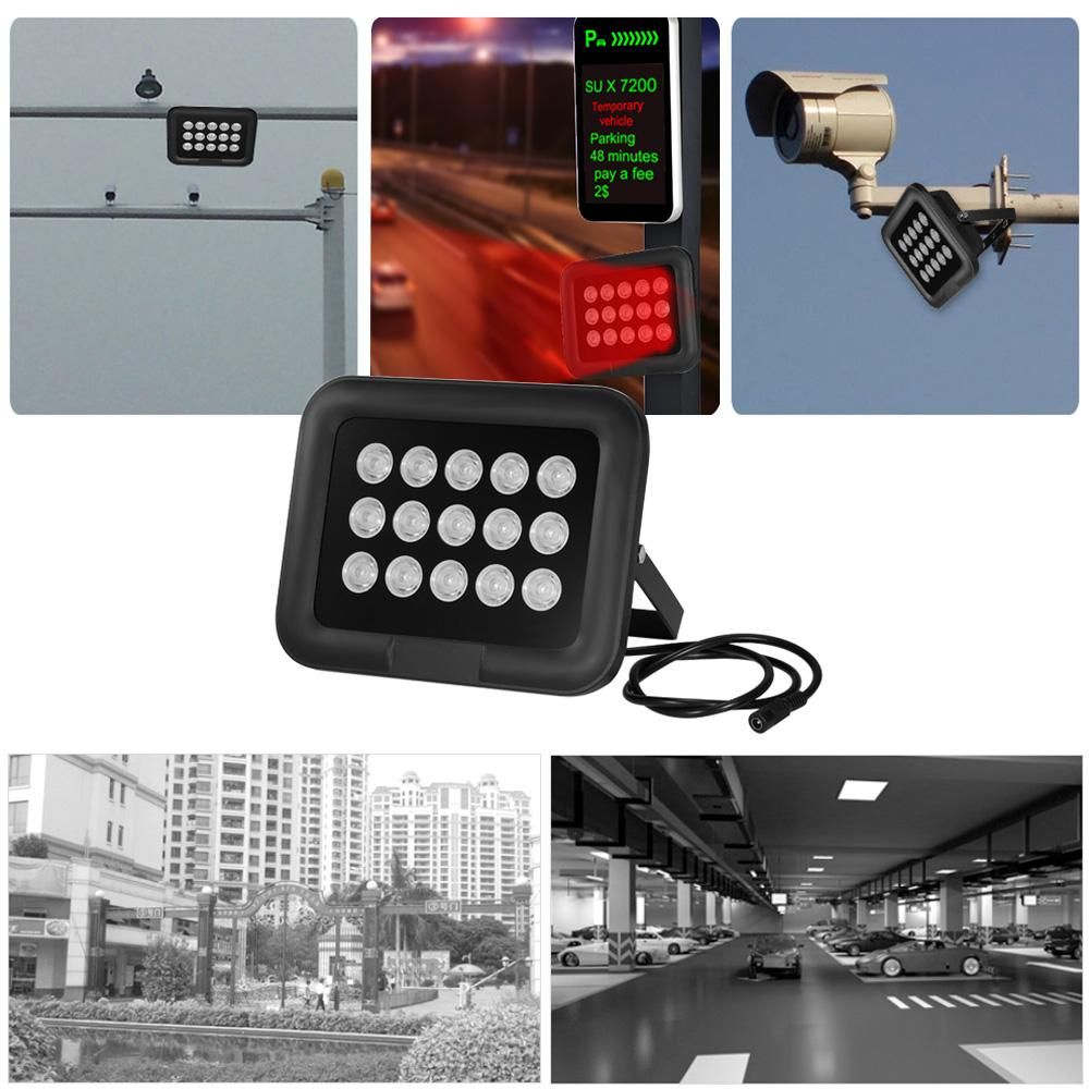 Infrared Illuminator 15pcs Array IR LEDS IR Illuminator Night Vision Wide Angle Long Range Outdoor Waterproof for CCTV Security Camera