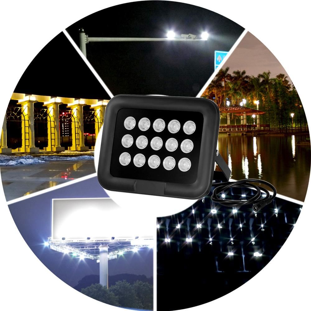Infrared Illuminator 15pcs Array IR LEDS IR Illuminator Night Vision Wide Angle Long Range Outdoor Waterproof for CCTV Security Camera