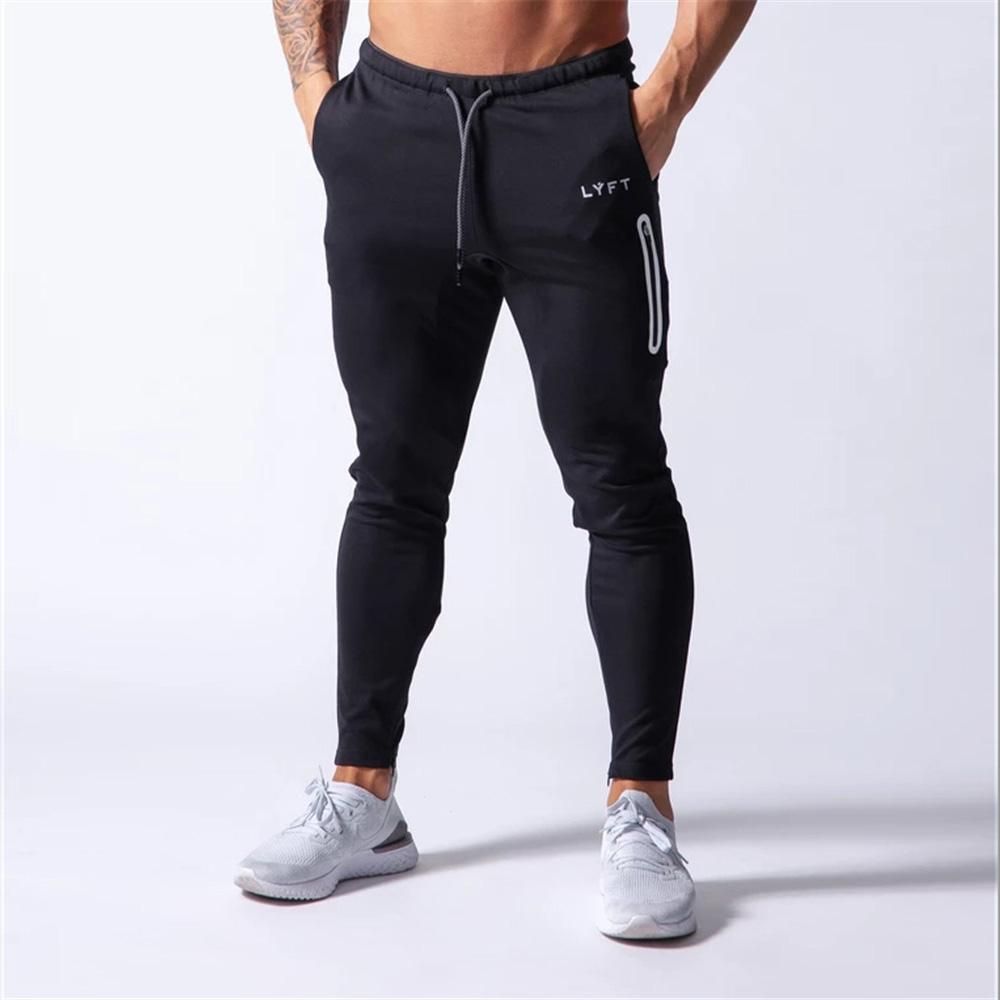 Mens running sports pants cotton tracksuit tight pants for bodybuilding 20CK01-2