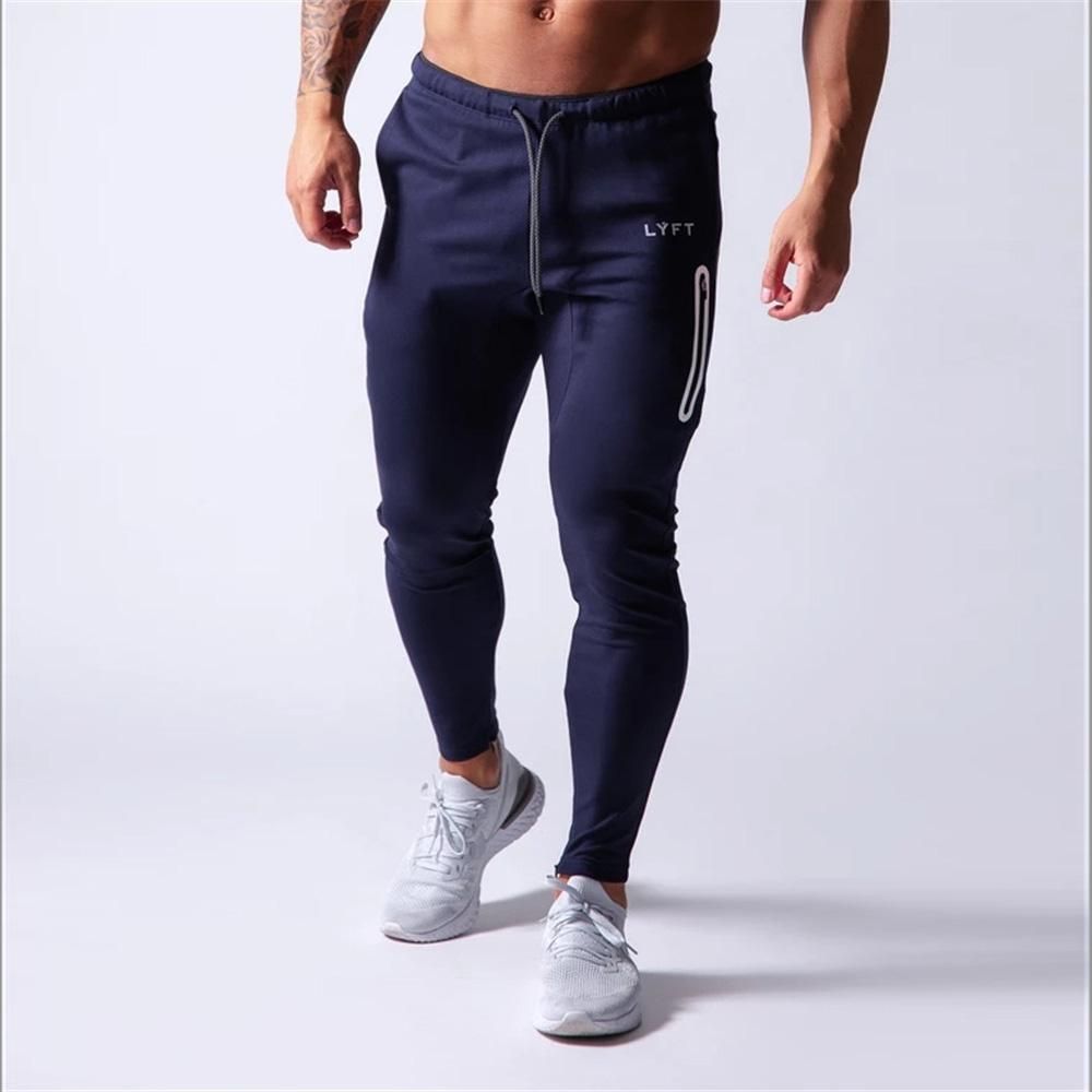 Mens running sports pants cotton tracksuit tight pants for bodybuilding 20CK01-2