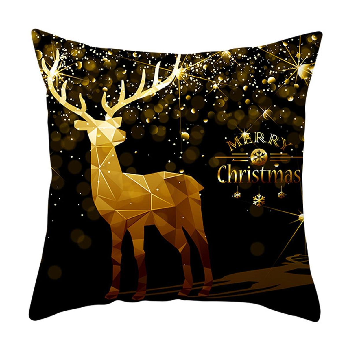 Cushion Case Christmas Snowflake Pattern Throw Cushion Case Home Decor Mix Color