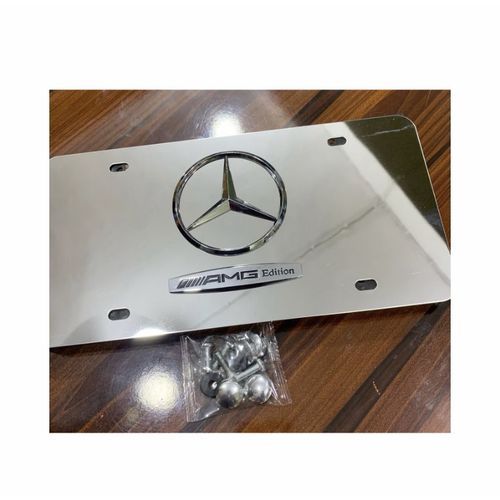 High Quality Mercedes Benz Full Silver Plate Number Cover