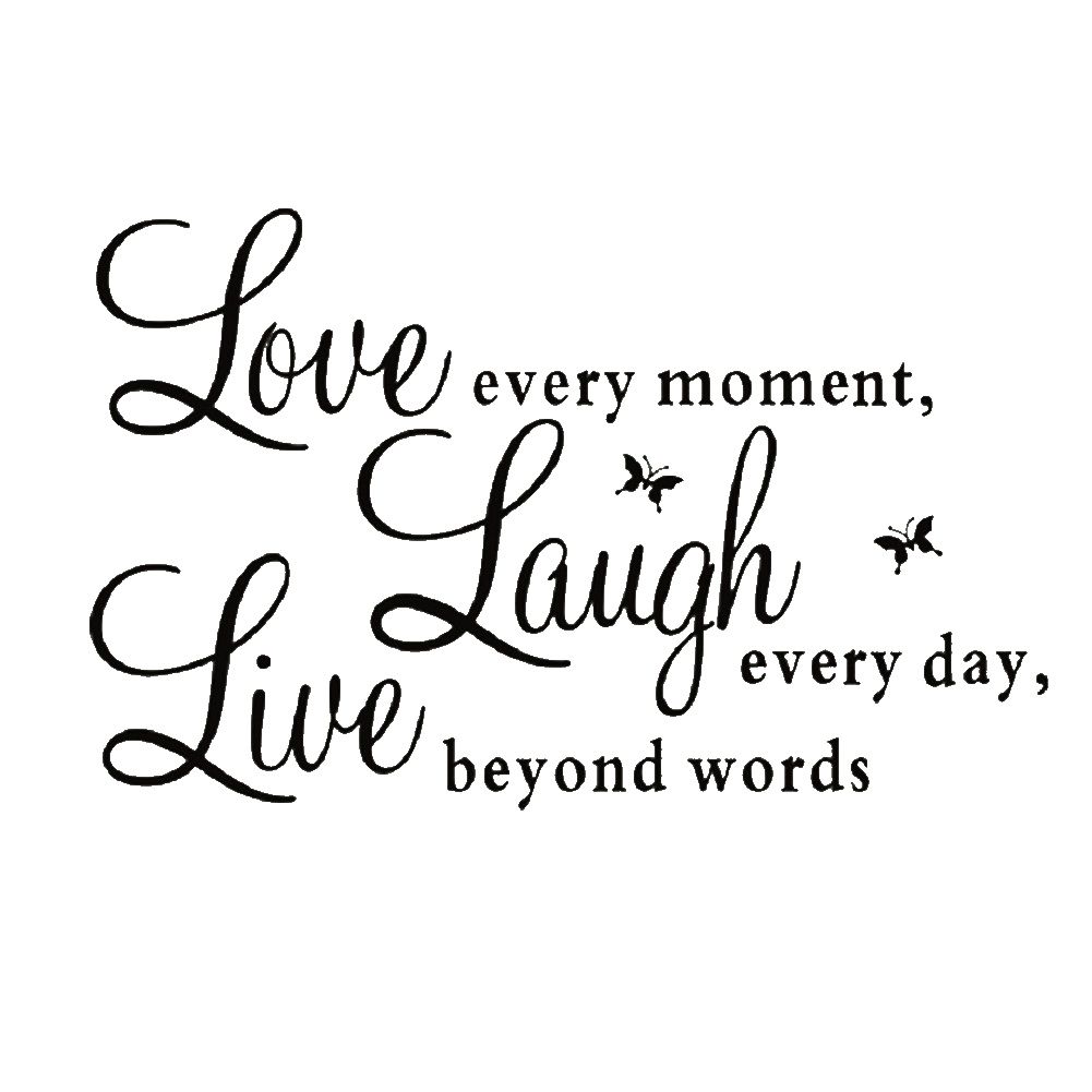 Inspirational Words Love Butterfly Wall Sticker Decal Room