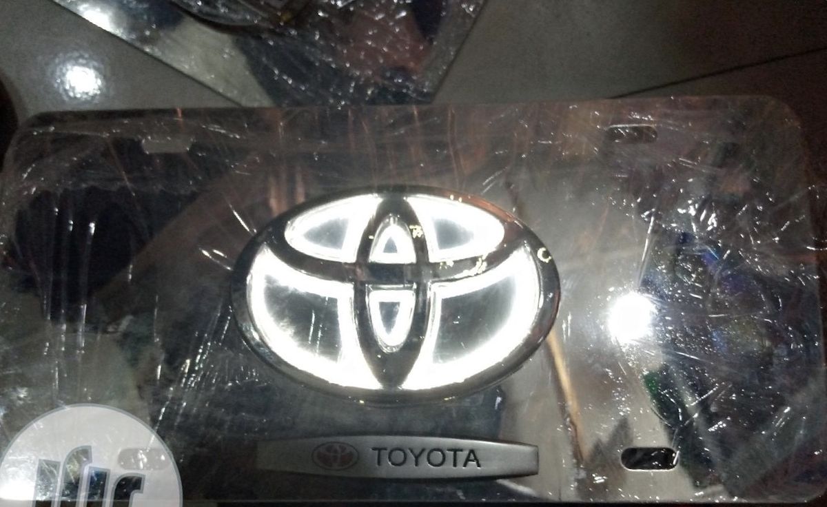 High Quality LED Full Silver Plate Number Cover For Toyota