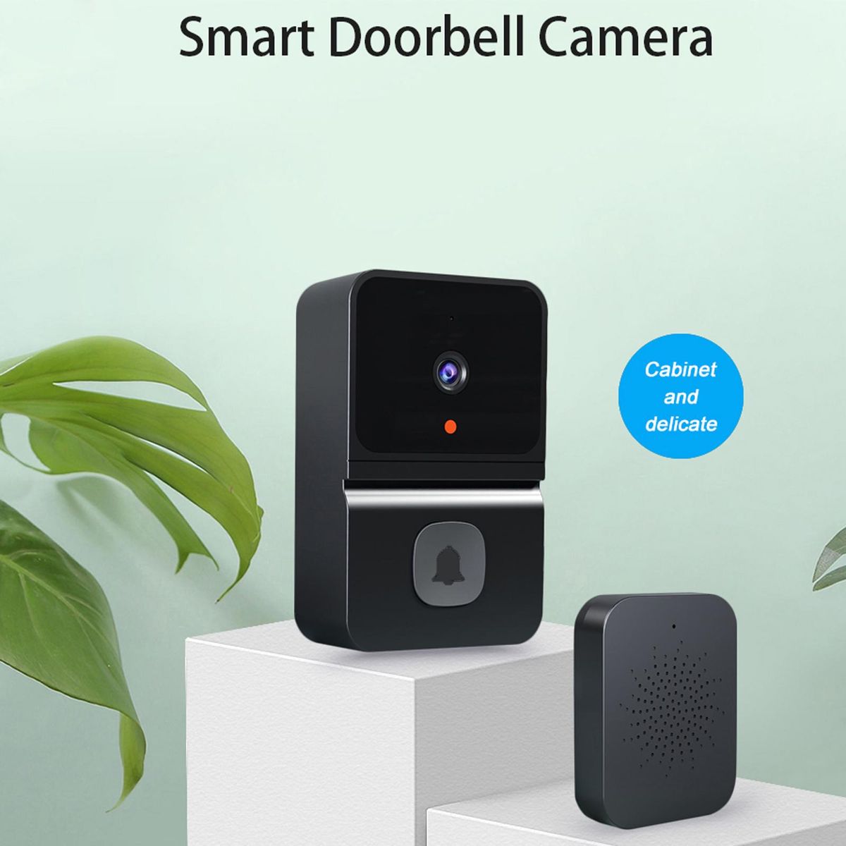 Wireless Video Doorbell Camera Smart Doorbell with 450P Night Vision 2-Way Audio Cloud Storage Battery Powered