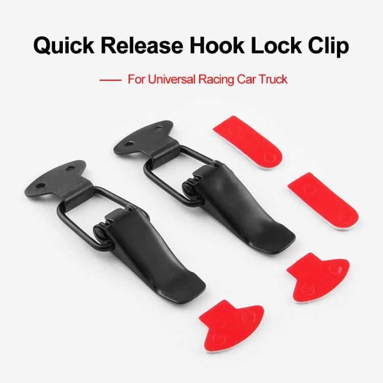 EA059 2 PCS Universal Car Iron Bumper Safety Fixed Buckle