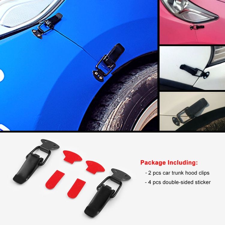 EA059 2 PCS Universal Car Iron Bumper Safety Fixed Buckle