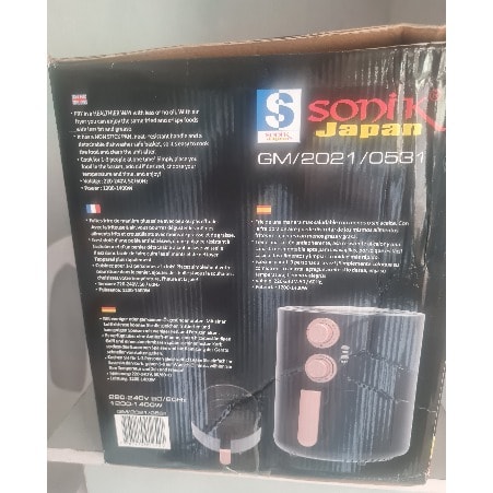 6.0 Litres Air Fryer With 360° Heating Rotation