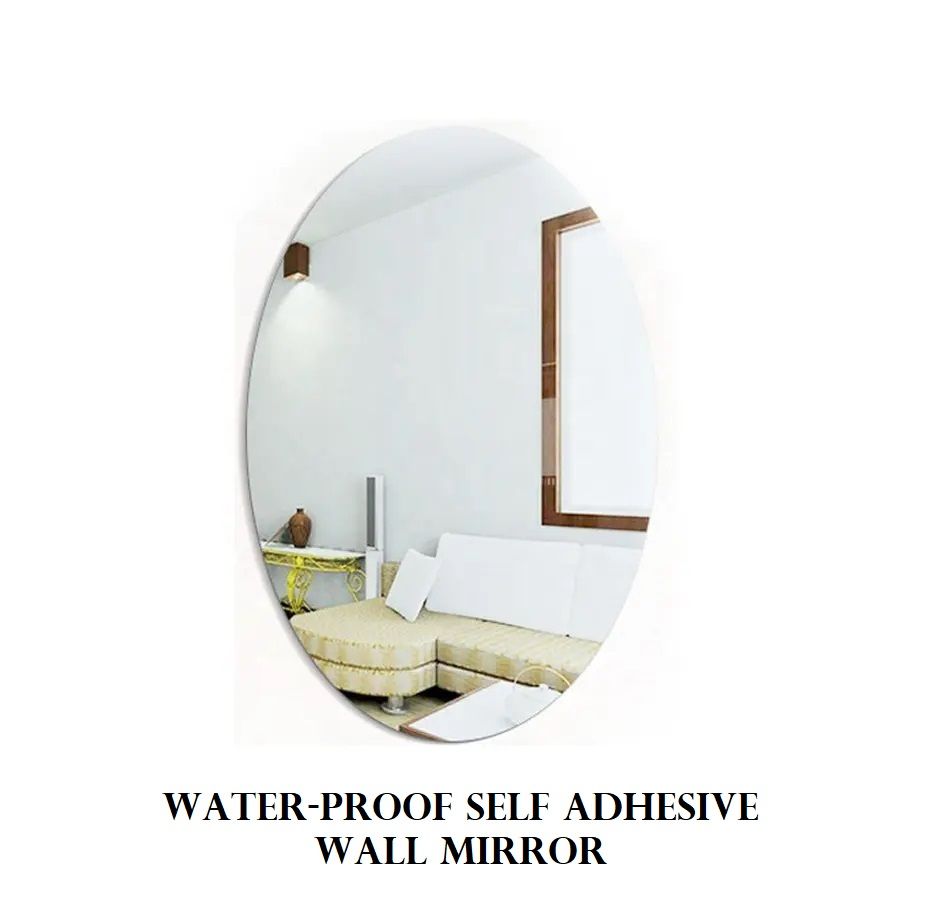 Flexible Oval Adhesive Mirror 45x30cm