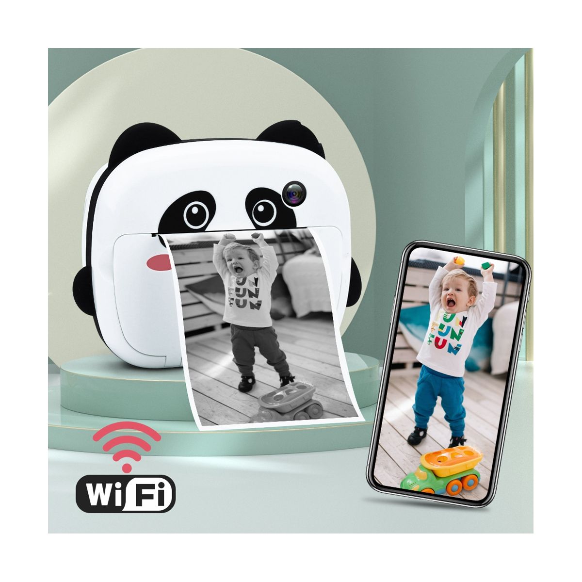 Instant Print Camera Thermal Printing Photo Camera Kid WIFI Digital Camera Girls Toy Child 1080P HD Video Camera