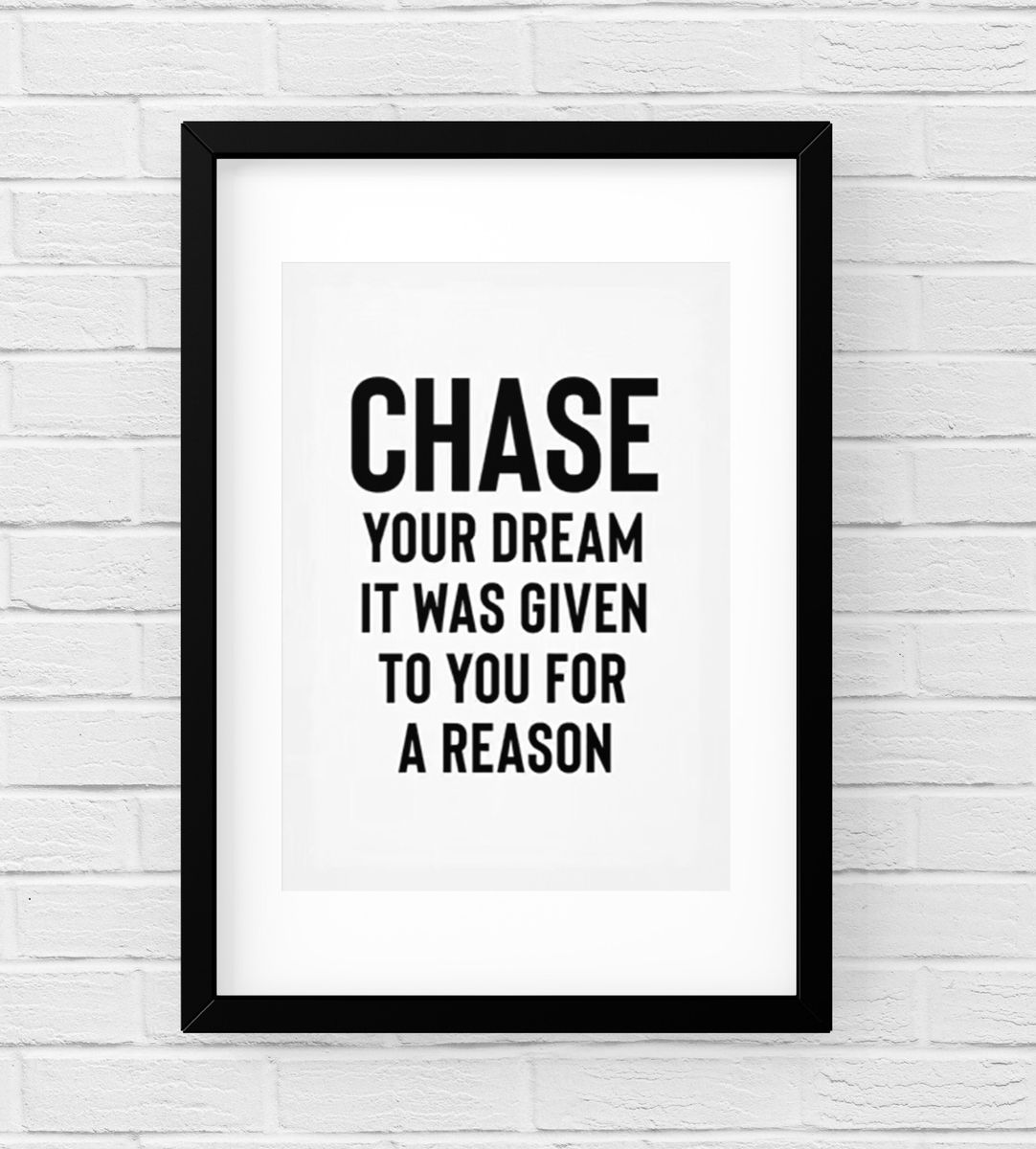 Chase Your Dream Decorative Wall Frame