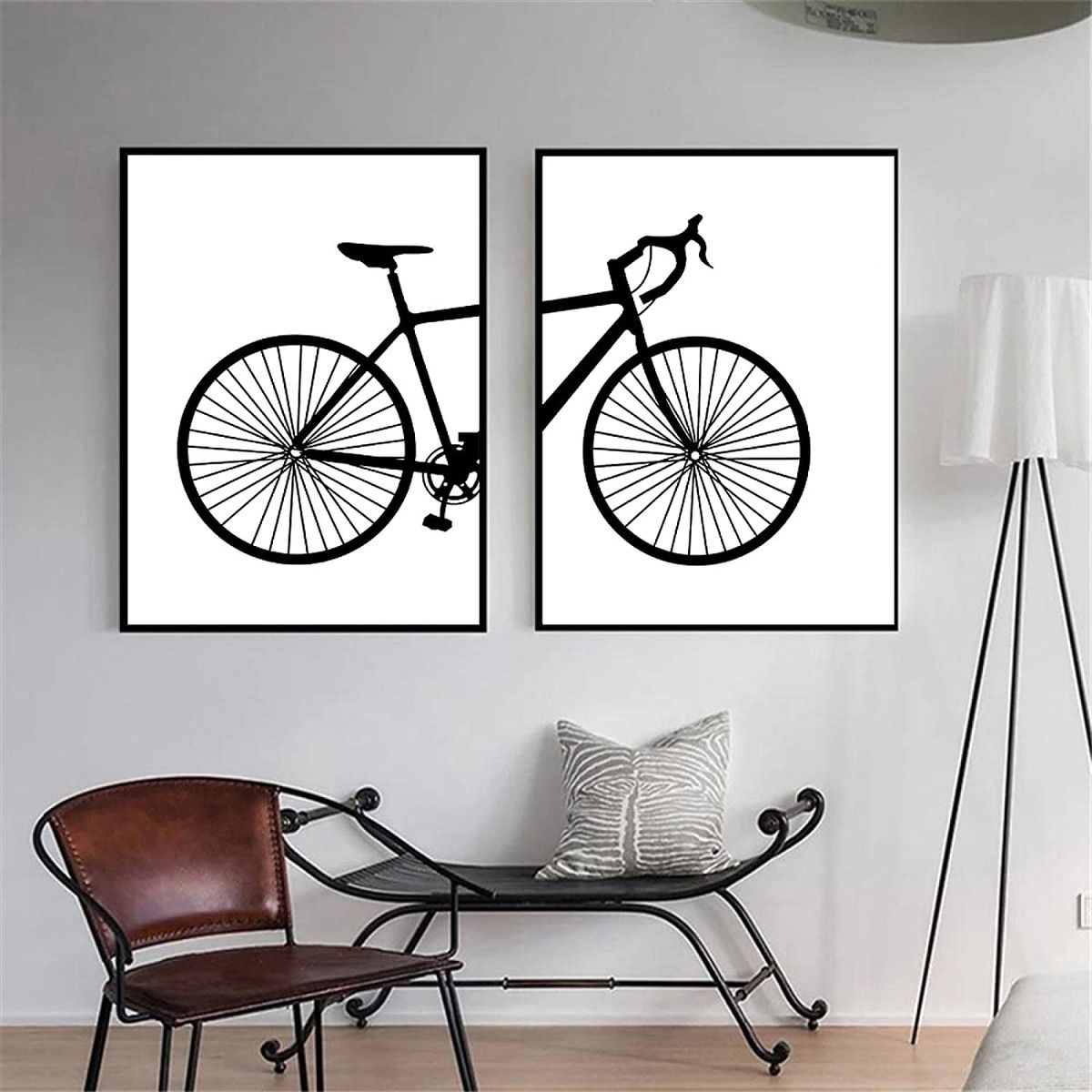 HD Framed BICYCLE Wall Art Picture Painting Design