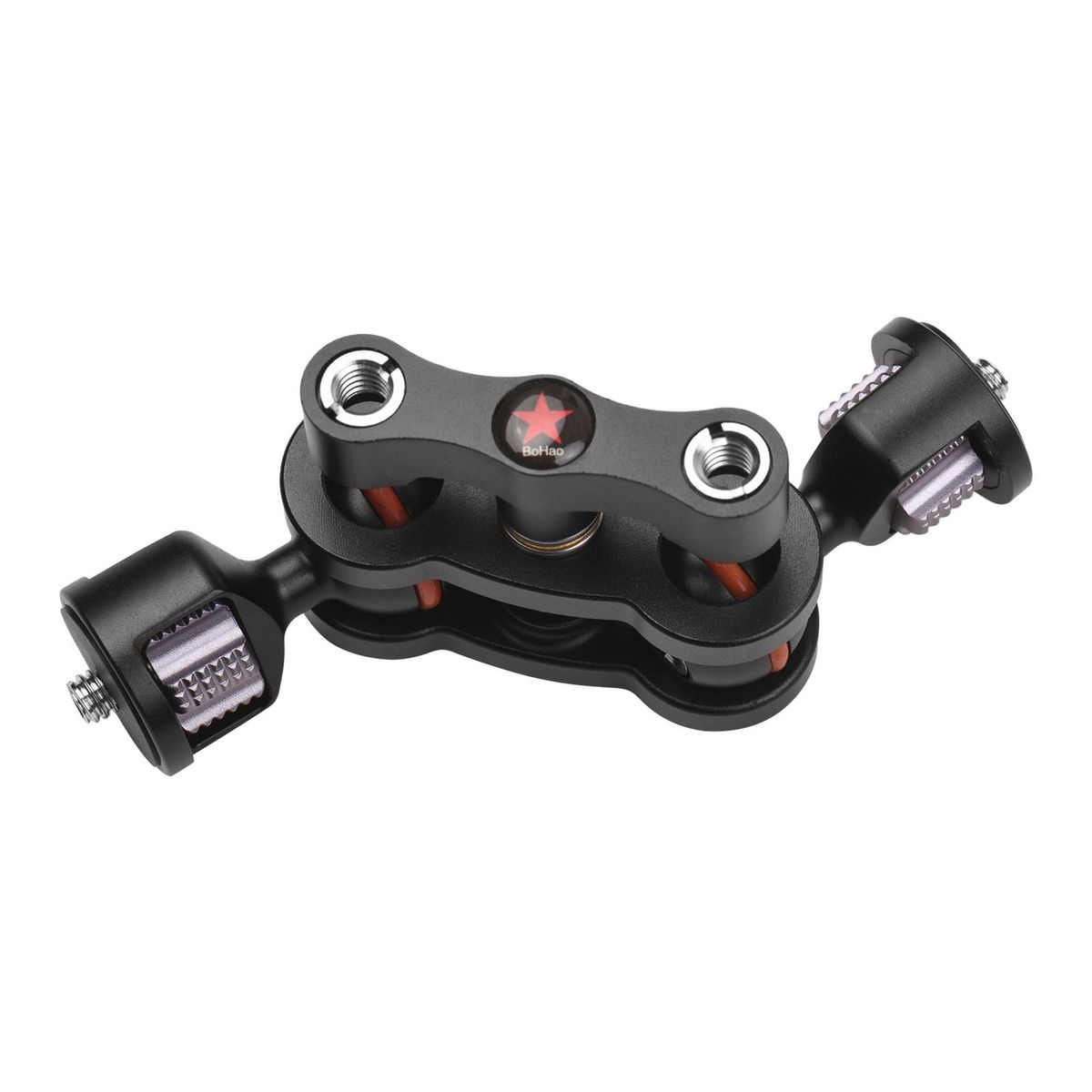 Andoer MA-113 Magic Arm Extension Bracket Monitor Mount Adapter Aluminum Alloy 1/4 Inch Screws Connection Dual Flexible Ball Heads for Mounting Video Monitor LED Light with Storage Box