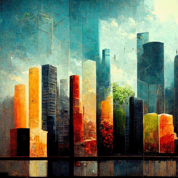 Colorful High Rising Wall Art Frame Canvas