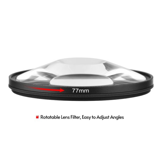 77mm Whirlpool Glass Prism Kaleidoscope Lens Filter Optical