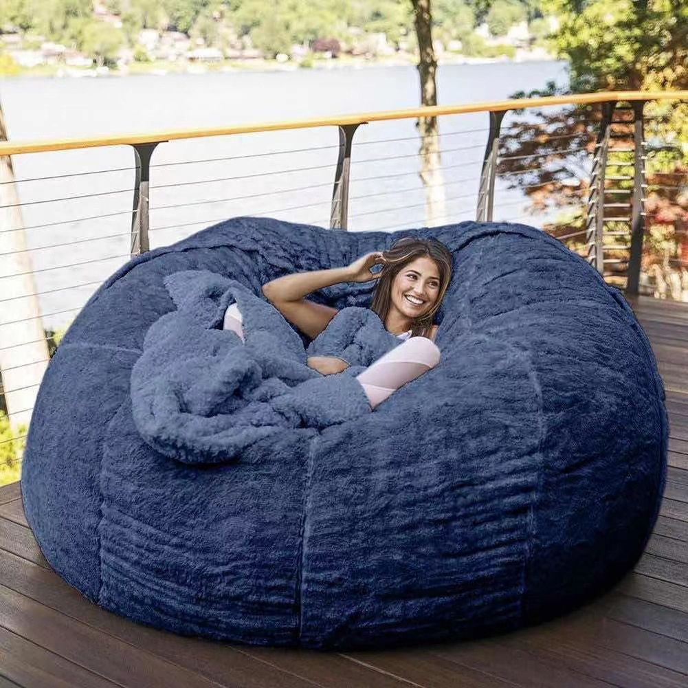 Home Sponge Bed Bean Bag Chair Cover Slipcover Double