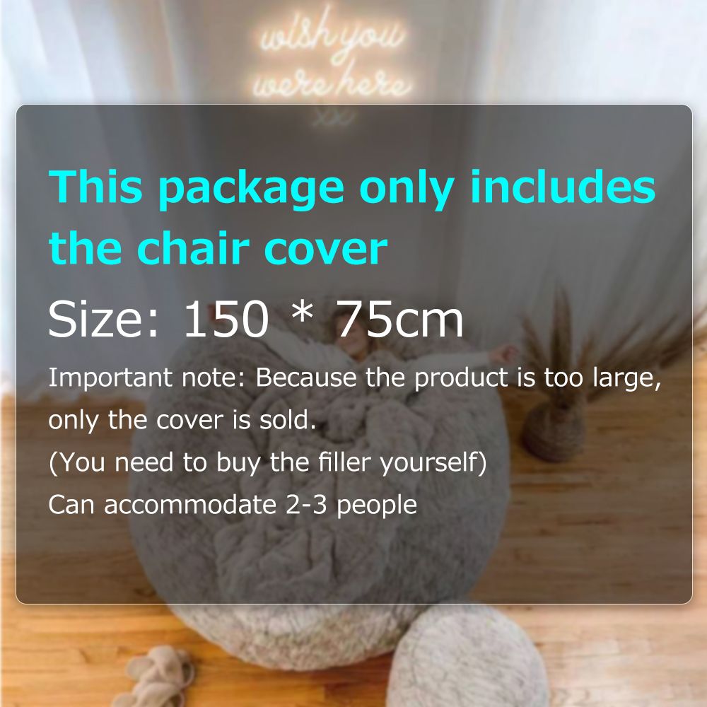Home Sponge Bed Bean Bag Chair Cover Slipcover Double