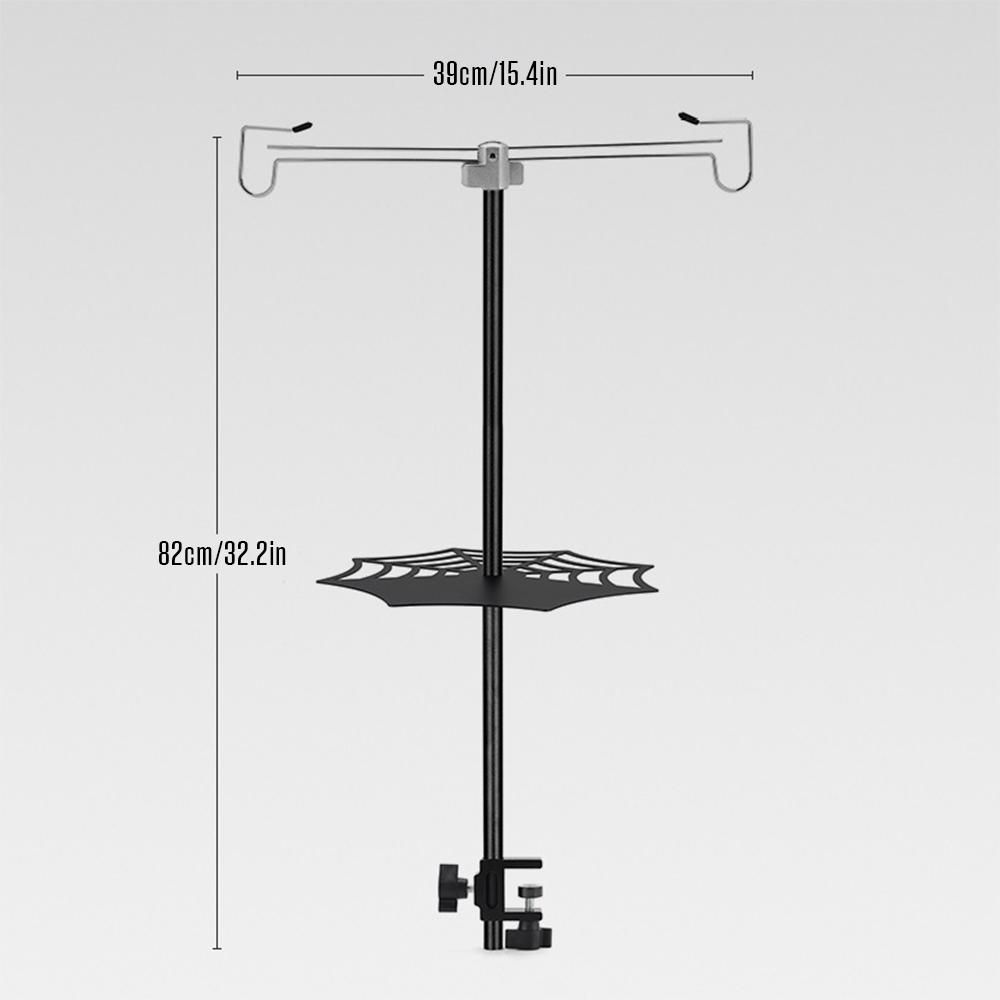 Aluminum Folding Light Stand Table Clamp & Ground Insert Lamp Pole Light  Pole Camping Lamp Pole
