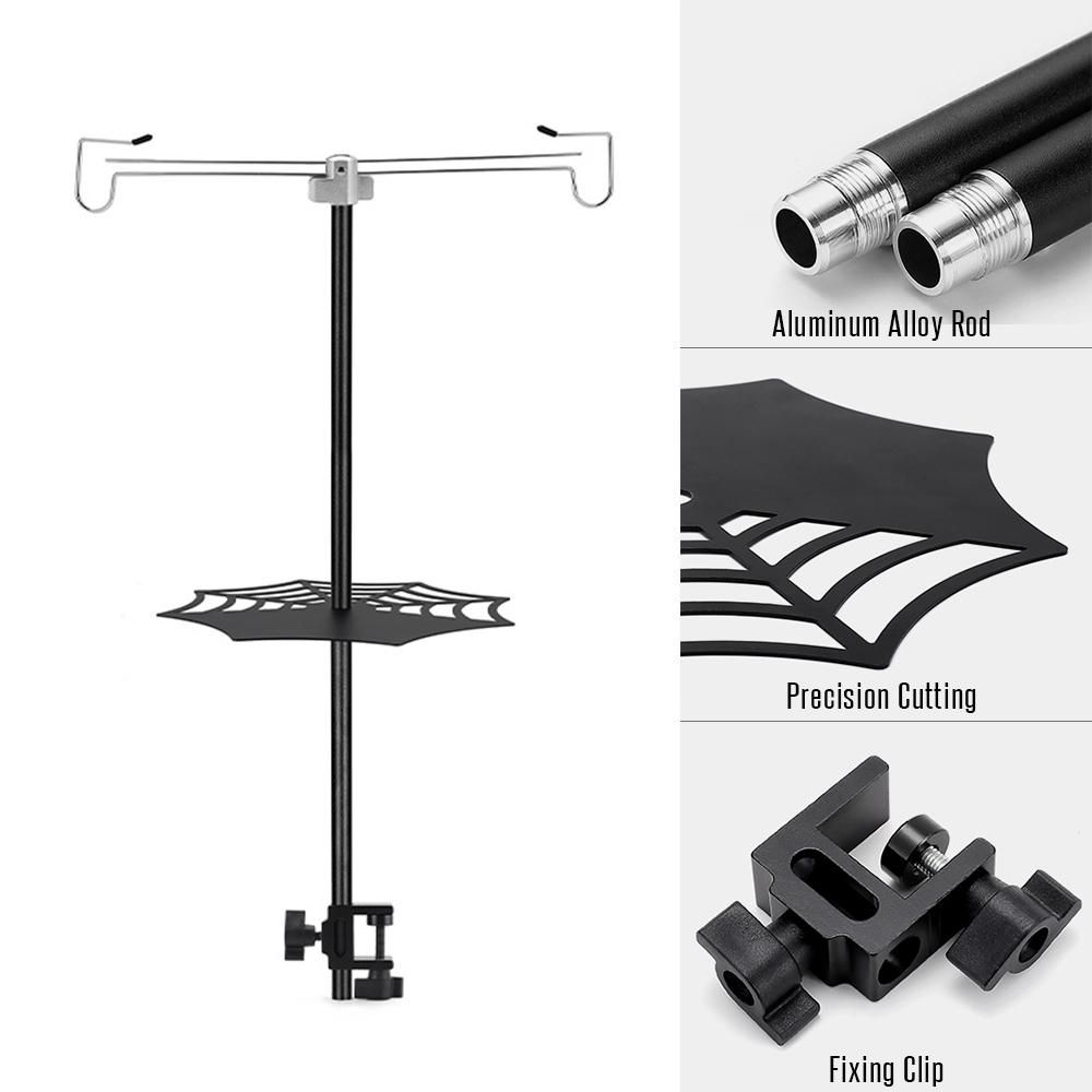 Aluminum Folding Light Stand Table Clamp & Ground Insert Lamp Pole Light  Pole Camping Lamp Pole