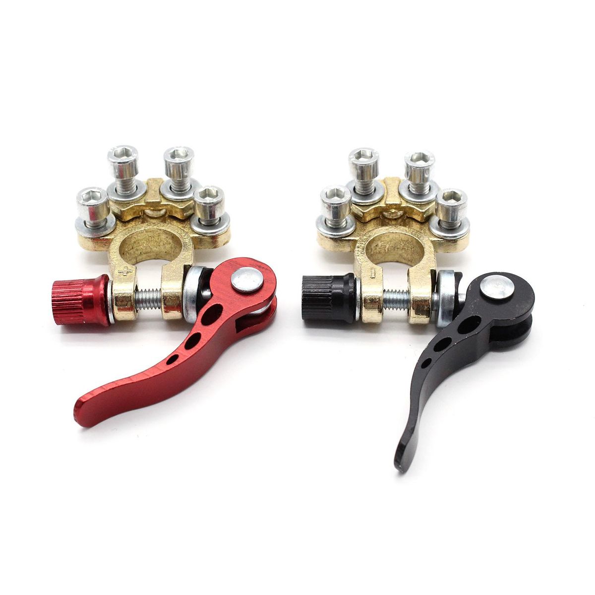 2Pcs Car Battery Terminals Connector Clamp Quick Release Adjust Disconnect Tool