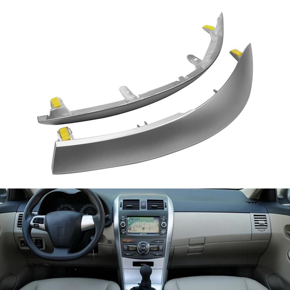 55436-12040 Left Upper Side Central Dashboard Trim Strip for Toyota Corolla 07-13 A/C Air Vent Outlet Frame Trim Panel