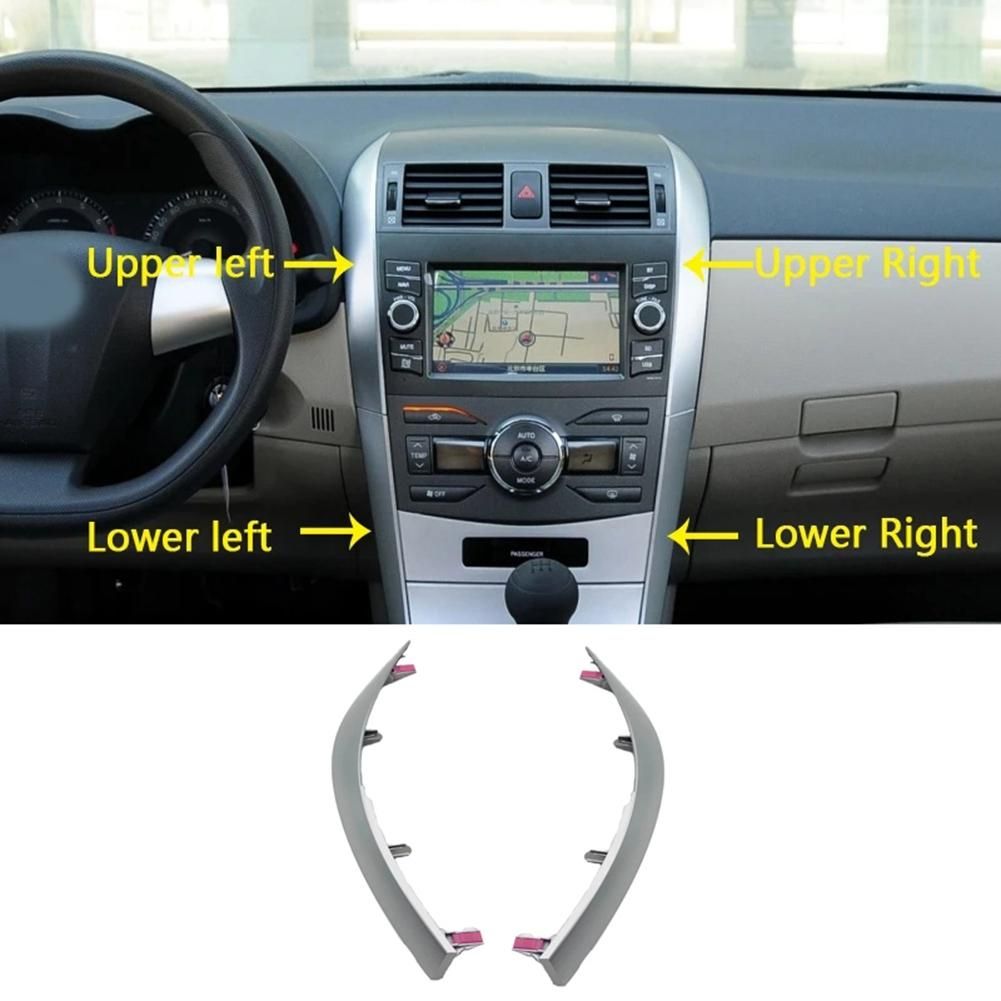 55436-12040 Left Upper Side Central Dashboard Trim Strip for Toyota Corolla 07-13 A/C Air Vent Outlet Frame Trim Panel