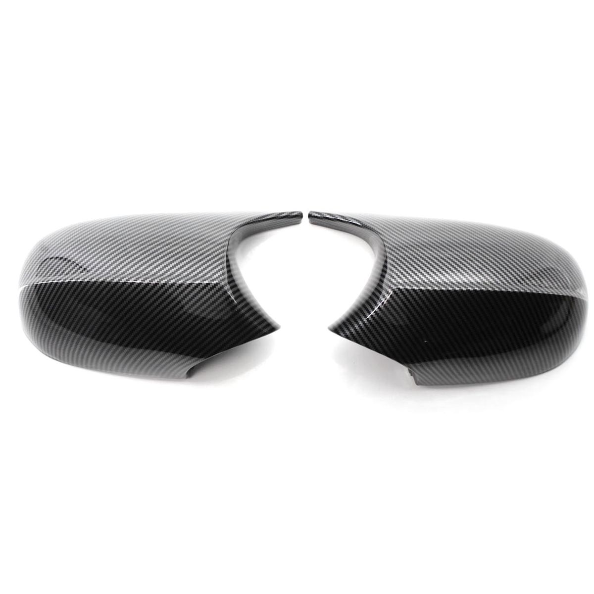 1 Pair New Retrofit Bullhorn Reversing Mirror Housing Carbon