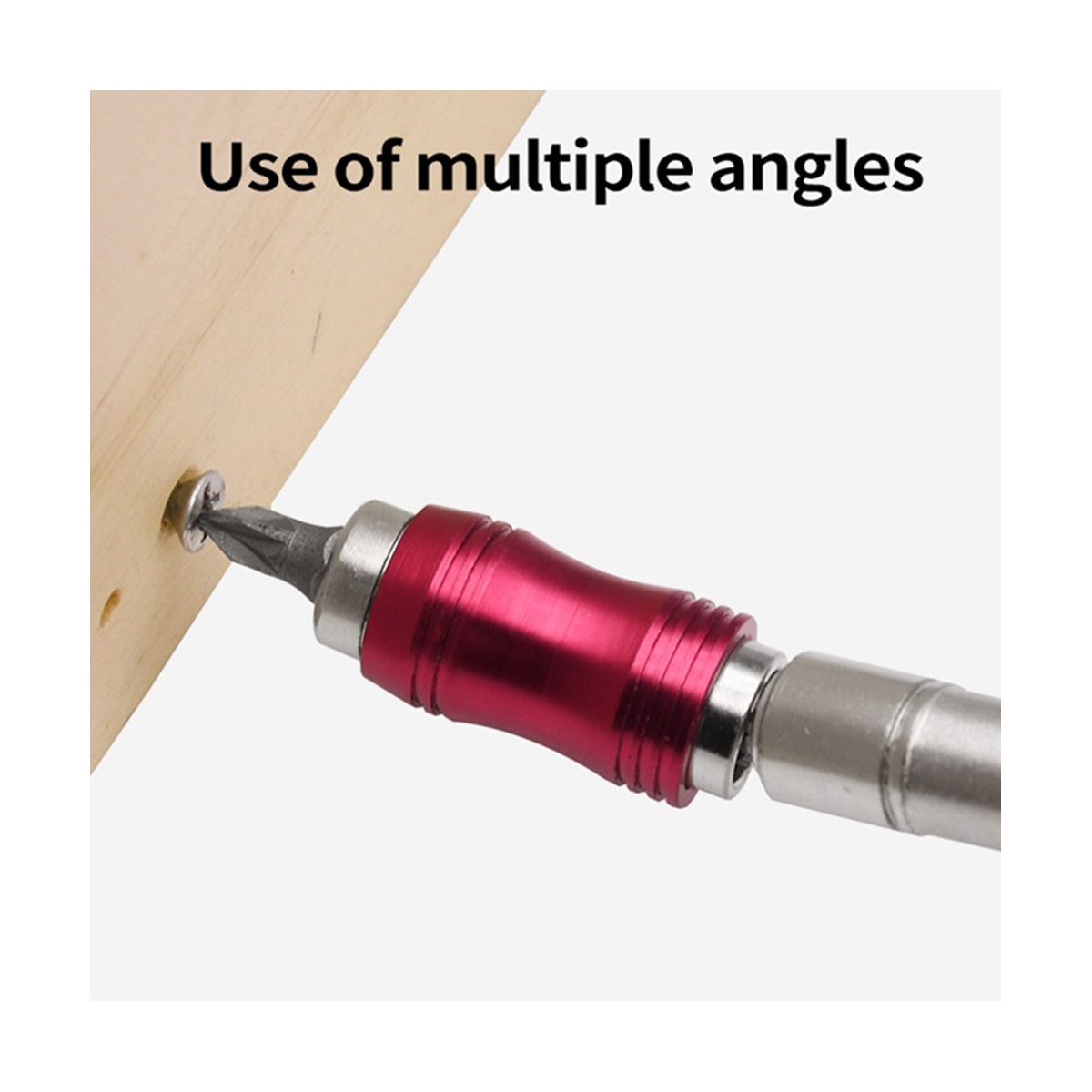 145MM Long Magnetic Ring Screwdriver Bits Drill Hand Tool Drill Bit Extension Rod Quick Change Holder RedBlack Set