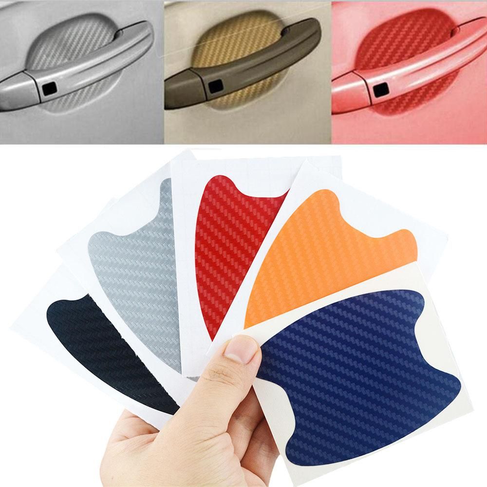 4pcs/lot Car Handle Protection Film Universal Invisible Carbon fiber Door Handle Stickers Scratches Resistant Stickers