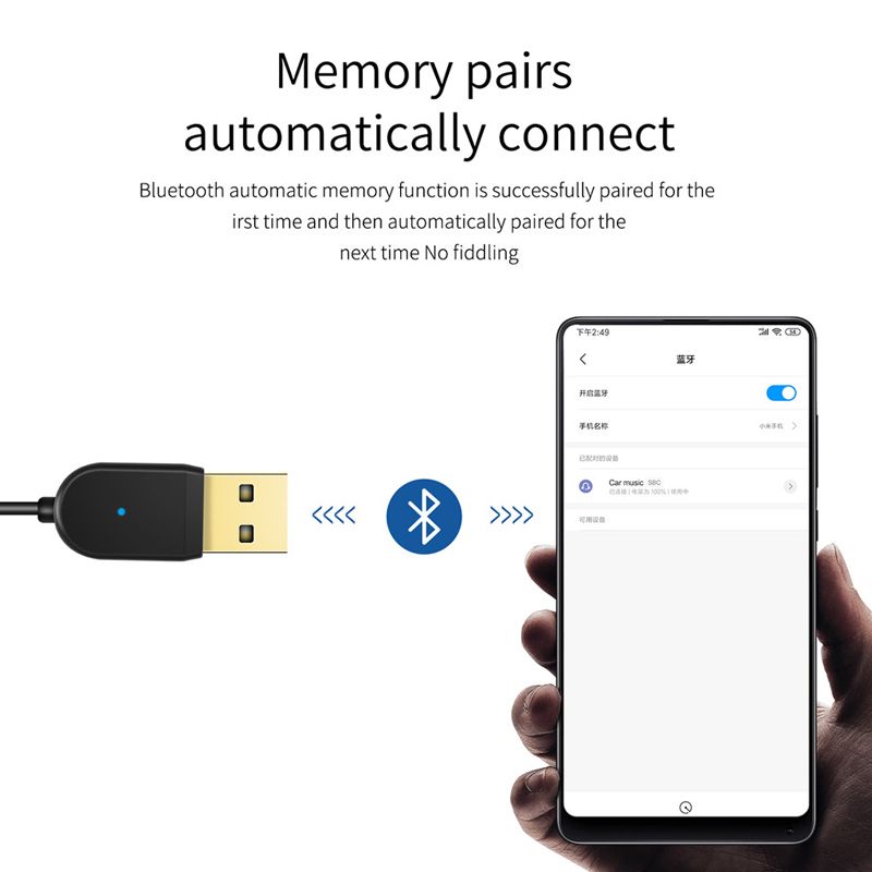 Oppselve USB Aux Bluetooth Car Kit Handsfree Auto Adapter