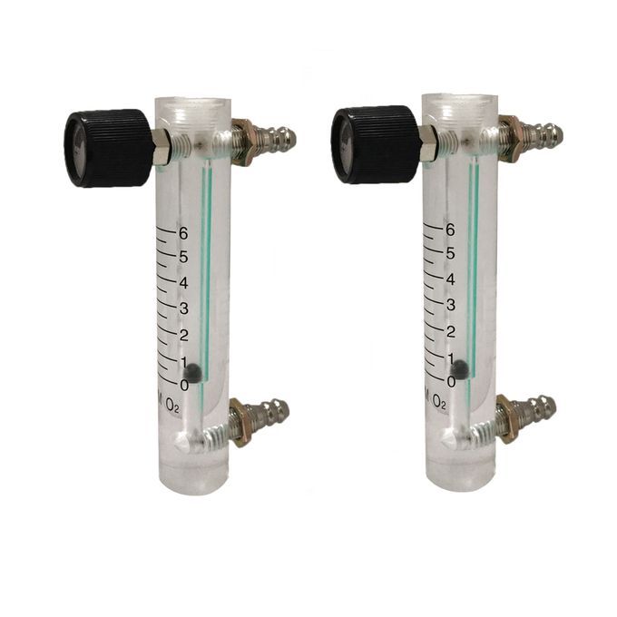 2Pcs Oxygen Ozone Gas Air Non-pulsating Flow Meter Flowmeter With