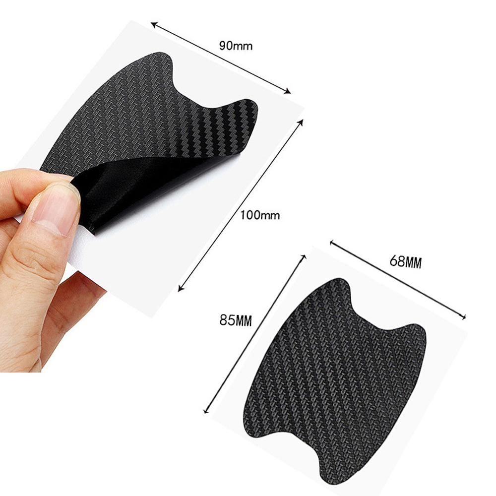 4Pcs Car Handle Protection Film Universal Invisible Car Carbon Fiber Door Handle Sticker Scratches Resistant Sticker Car Styling